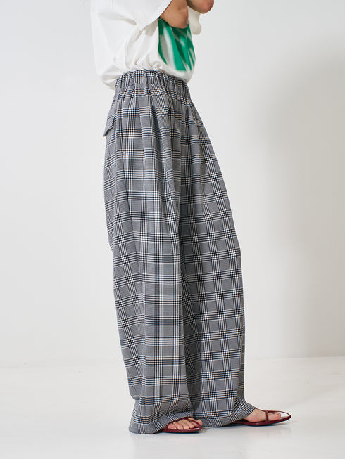 【 予約:2月上旬 】PLAID TUCK EASY PT /Y261-31008